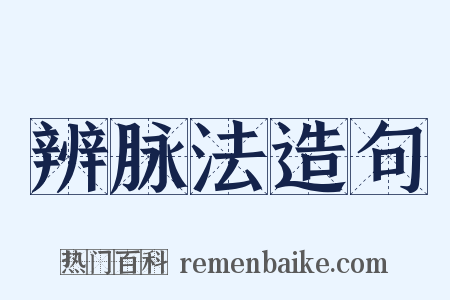 辨脉法造句是什么意思的图片